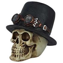 Cranio Caveira Chapeleiro Enfeite Para Halloween Decoração Cranio Caveira Chapeleiro Enfeite Para Halloween Decoração
