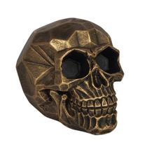 Crânio Caveira Geométrico Decorativo Prata Bronze Ou Dourado