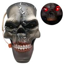 Crânio Decorativo Halloween com Som e Movimento Crânio Decorativo Halloween com Som e Movimento