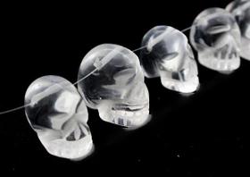 Cranio Furo Vazado Pedra Cristal Garimpo Esculpido Pequeno
