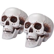 Crânio humano de Halloween, modelo Sratte Plastic, 13 cm, 2 peças