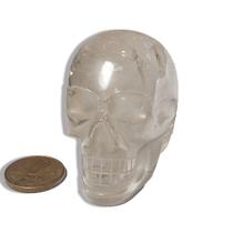 Crânio Pedra Quartzo Cristal Natural Médio Comum Média 100g Crânio Pedra Quartzo Cristal Natural Médio Comum Média 100g
