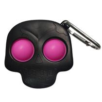 Crânio preto chaveiro liberação estresse covinha brinquedo alívio de pressão placa controlador brinquedo educativo