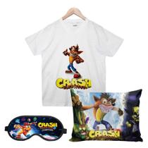 Crash Bandicoot Camisa, Almofada e Máscara de dormir Crash Bandicoot Camisa, Almofada e Máscara de dormir