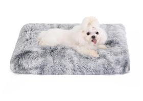 Crate Bed Bedfolks Cama impermeável de pelúcia para cães e gatos 23x18in Crate Bed Bedfolks Cama impermeável de pelúcia para cães e gatos 23x18in