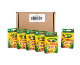 Crayola Crayons, 24 unidades (pacote com 6), material escolar a granel para crianças Crayola Crayons, 24 unidades (pacote com 6), material escolar a granel para crianças
