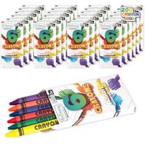 Crayons ArtCreativity Bulk Set, 200 pacotes de 6 para crianças