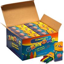 Crayons Bedwina 288 Crayons, estojo com 72 pacotes de 4 lápis para crianças