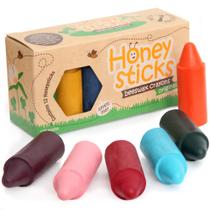 Crayons Honeysticks, cera de abelha 100% pura (pacote com 12), não tóxica