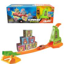 Crazy Streets Crash Pista Lançador Corrida Brinquedo BS Toys