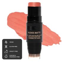 Cream Blush NUDESTIX Nudies Matte 3 em 1 em toda a cor do rosto