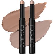 Cream Eyeshadow Stick FOCALLURE Brightener à prova d'água, 2 unidades Cream Eyeshadow Stick FOCALLURE Brightener à prova d'água, 2 unidades