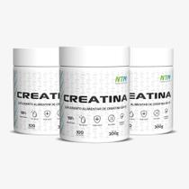 Creatina 100% Monohidratada - 300g (100 doses) - Kit 3 unidades