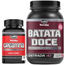 Creatina 100% Pura 180 Cáps 720mg + Batata Doce em Pó 1Kg