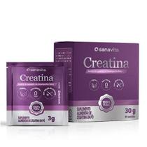 Creatina 100% Pura em Sachê Sanavita Monohidratada e Micronizada