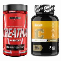 Creatina 120 Caps Integral + Vitamina C 120 Caps Growth