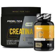 Creatina 150g Creapure Probiotica + Vitamina C 120 Growth