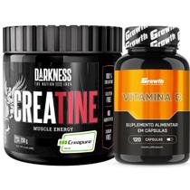 Creatina 200g Creapure Integral + Vitamina C 120 Caps Growth