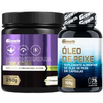 Creatina 250g Creapure + Omega 3 75 Caps Growth Supplements