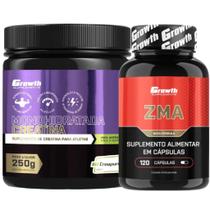 Creatina 250g Creapure + Zma 120 Caps Growth Supplements