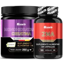 Creatina 250g Creapure + Zma 120 Caps Growth Supplements