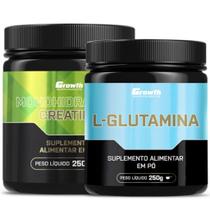 Creatina 250g Monohidratada + Glutamina Pura 250g Growth