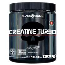 Creatina 300g black skull turbo monohidratada p/ força nos músculos