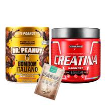 Creatina - 300g - Integralmédica + Pasta De Amendoim - 600g Dr Peanut + Dose de Suplemento (Variado)