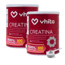 Creatina 300g Monohidratada Pura 100 doses Vhita 2 unidades