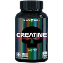 Creatina 90 Cápsulas Pote 30 Doses Black Skull Sem Sabor