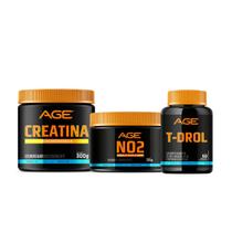 Creatina Age (300g) + No2 Arginina (150g) + Zma T-Drol (60 Cápsulas) - (300g) - AGE