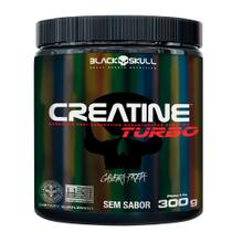Creatina Black Skull Turbo Refil Sem Sabor Caveira Preta 300g Creatina Black Skull Turbo Refil Sem Sabor Caveira Preta 300g