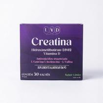 Creatina com HBM Vitamina D e Aminoácidos Essenciais Sabor Limão Caixa com 30x12g LVD Nutrithion Creatina com HBM Vitamina D e Aminoácidos Essenciais Sabor Limão Caixa com 30x12g LVD Nutrithion