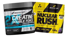 Creatina Double Force 150g + Pré Treino Nuclear Rush 100g - Bodyaction