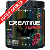 Creatina em Pó Monohidratada Turbo Black Skull 300g Creatine Caveira Preta Treino Performance Atletas Musculação Creatina em Pó Monohidratada Turbo Black Skull 300g Creatine Caveira Preta Treino Performance Atletas Musculação