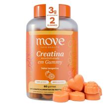 Creatina Gummy Monohidratada Move Skin Beauty Sabor Tangerina 60 Unidades