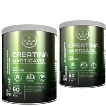Creatina Mastigavél 120 Pastilhas 3g Maça Verde 2 por dia Monster Body Supraervas