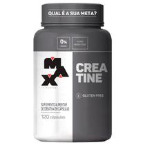 Creatina max titanium pura pote 120 capsulas suplemento
