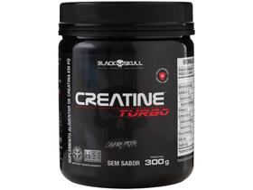 Creatina Mono-hidratada Black Skull Turbo em Pó 300g sem Sabor