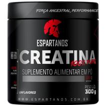 Creatina Monohidratada 100% Pura 300g - Espartanos - Aprovada Laudo Abenutri