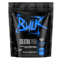 Creatina Monohidratada 100% Pura 500g Importada - Bulk Suplementos