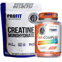 Creatina Monohidratada 300g + Multivitamínico Vit-Complex 90 Cápsulas - Profit