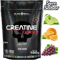 Creatina Monohidratada Black Skull Turbo 150g Refil Energia, Força e Massa Muscular para Treino e Musculação