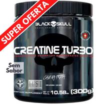 Creatina Monohidratada Creatine Turbo Black Skull 300g - Energia - Força - Ganho de Massa Muscular