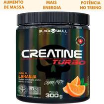 Creatina Monohidratada Creatine Turbo Black Skull 300g - Energia - Força - Ganho de Massa Muscular