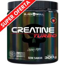 Creatina Monohidratada Creatine Turbo Black Skull Energia Força Ganho de Massa Muscular