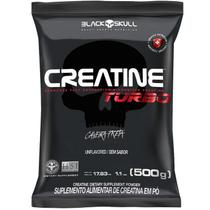 Creatina Monohidratada Creatine Turbo Black Skull Energia Força Ganho de Massa Muscular