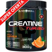 Creatina Monohidratada Creatine Turbo Black Skull Energia Força Ganho de Massa Muscular