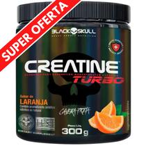 Creatina Monohidratada Creatine Turbo Black Skull Energia Força Ganho de Massa Muscular