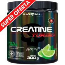Creatina Monohidratada Creatine Turbo Black Skull Energia Força Ganho de Massa Muscular